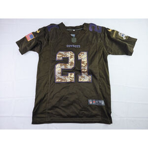 Nike NFL Ezekiel Elliott Salute To Service Jersey Green Youth Size L